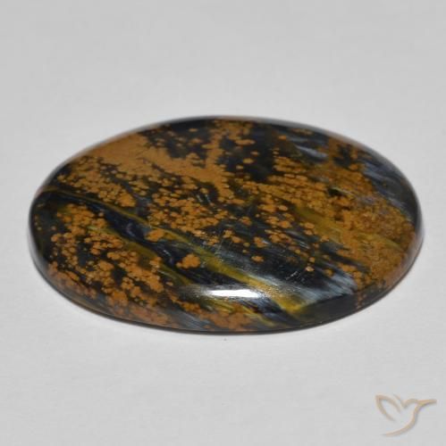 Pietersita Multicolor natural de 11.82 ct, Ovalada, Opaco