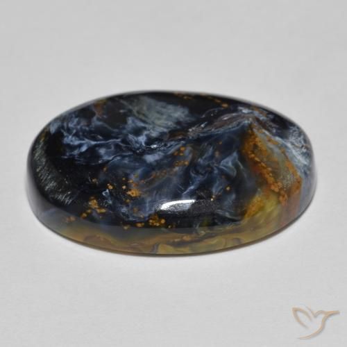 Pietersita Multicolor natural de 11.52 ct, Ovalada, Opaco