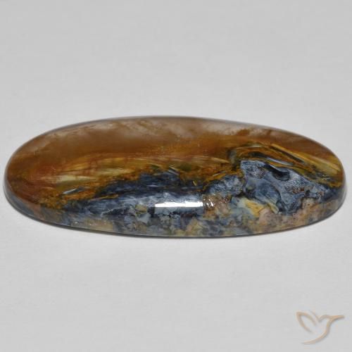 Pietersita Multicolor natural de 11.35 ct, Ovalada, Opaco