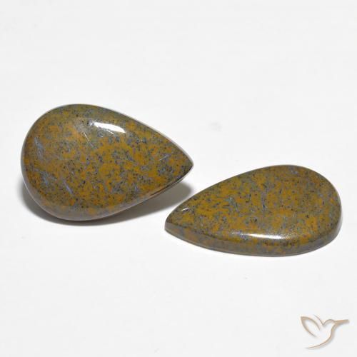Gemas de Pietersita Multicolor natural de 7.59 ct, En forma de pera, Opaco