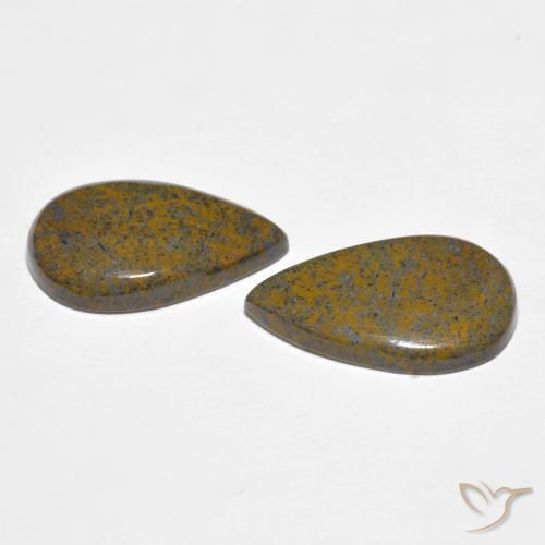 Gemas de Pietersita Multicolor natural de 7.59 ct, En forma de pera, Opaco