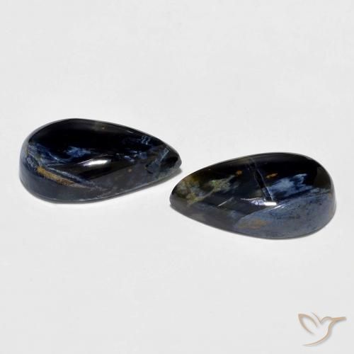 Gemas de Pietersita Multicolor natural de 7.26 ct, En forma de pera, Opaco