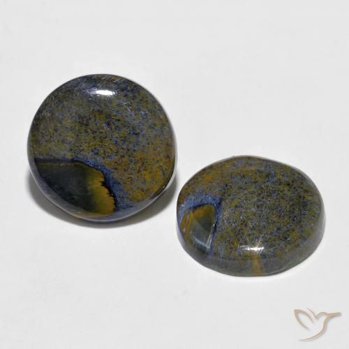Gemas de Pietersita Multicolor natural de 6.89 ct, Redondo, Opaco