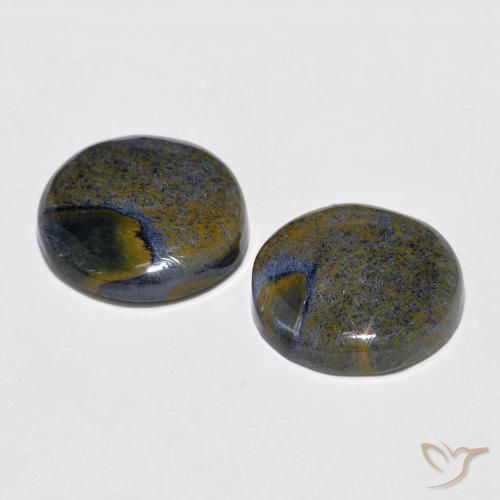 Gemas de Pietersita Multicolor natural de 6.89 ct, Redondo, Opaco