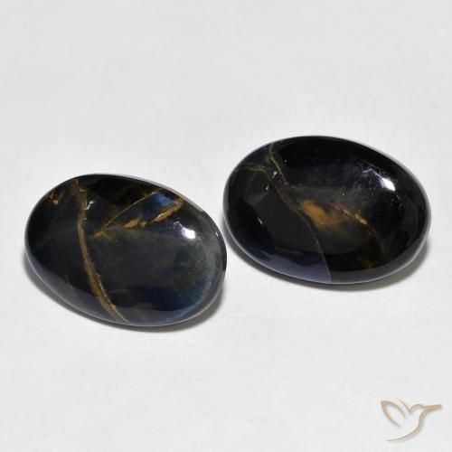 Gemas de Pietersita Multicolor natural de 9.25 ct, Ovalada, Opaco