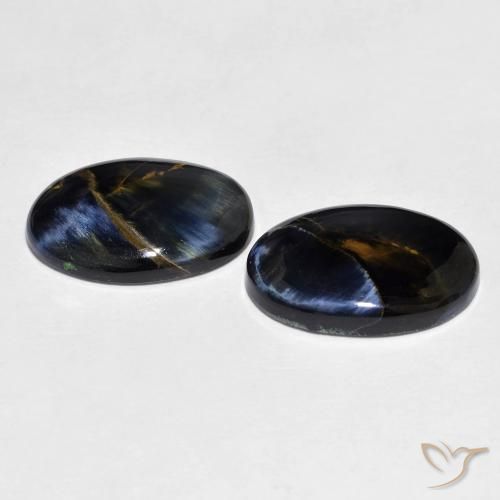 Gemas de Pietersita Multicolor natural de 9.25 ct, Ovalada, Opaco