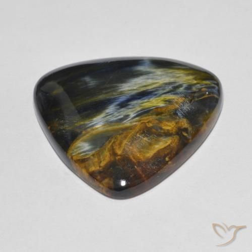 Pietersita Multicolor natural de 16.98 ct, Trillón, Opaco