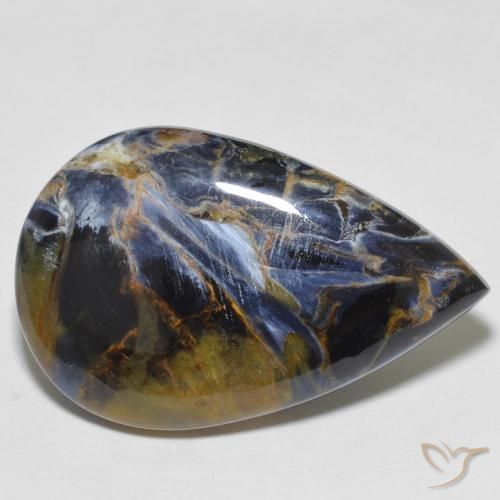 18.93ct Natural Multicolor Pietersita, En forma de pera, Opaco
