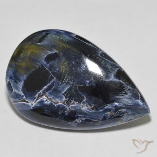 Pietersita Multicolor natural de 25.13 ct, En forma de pera, Opaco