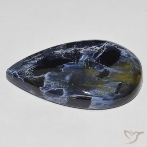 Pietersita Multicolor natural de 25.13 ct, En forma de pera, Opaco