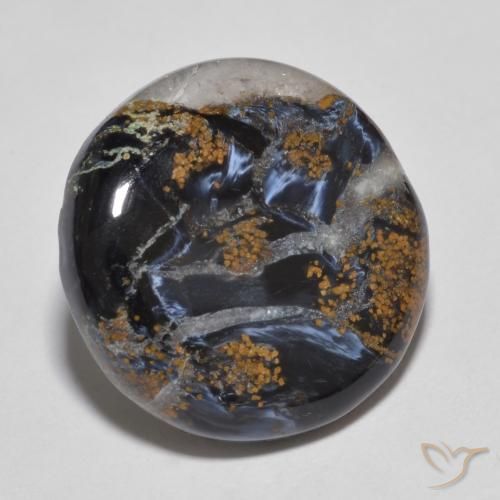 Pietersita Multicolor natural de 11.67 ct, Redondo, Opaco