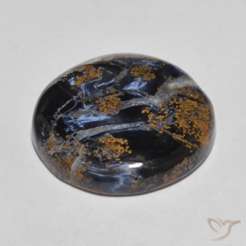 Pietersita Multicolor natural de 11.67 ct, Redondo, Opaco