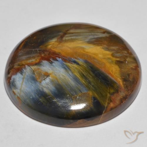 Pietersita Multicolor natural de 27.55 ct, Redondo, Opaco