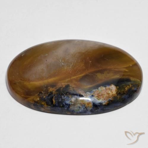 Pietersita Multicolor natural de 20.81 ct, Ovalada, Translúcido