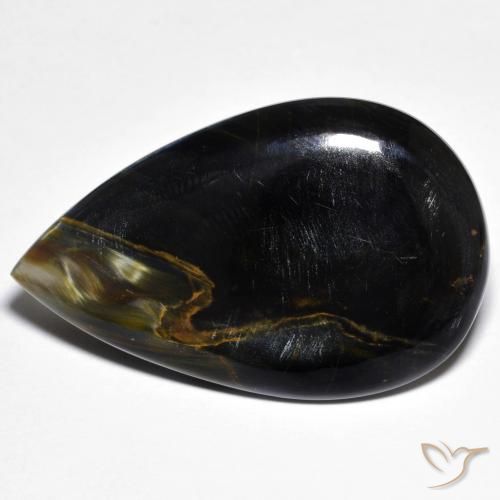 27.85ct Natural Multicolor Pietersita, En forma de pera, Opaco