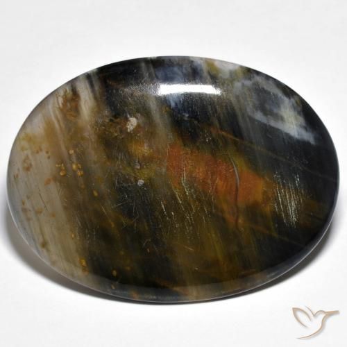 34.77ct Natural Multicolor Pietersita, Ovalada, Translúcido