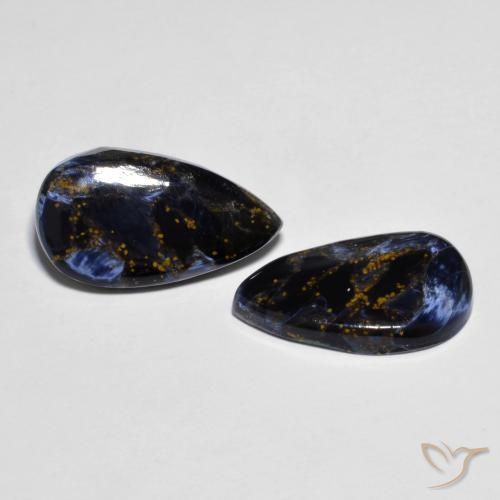 Gemas de Pietersita Multicolor natural de 12.05 ct, En forma de pera, Opaco