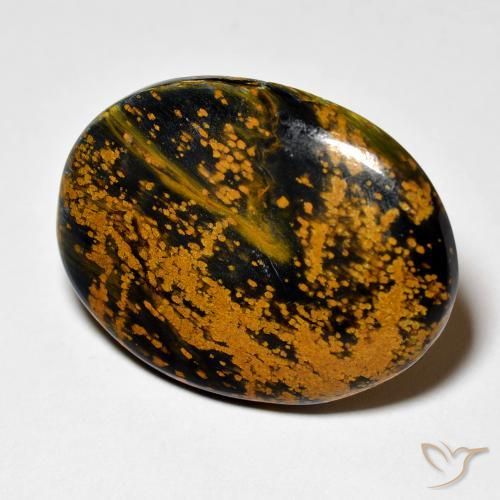 Pietersita Multicolor natural de 13.77 ct, Ovalada, Opaco