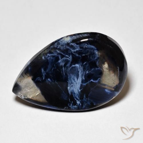 8.44ct Natural Multicolor Pietersita, En forma de pera, Transparente
