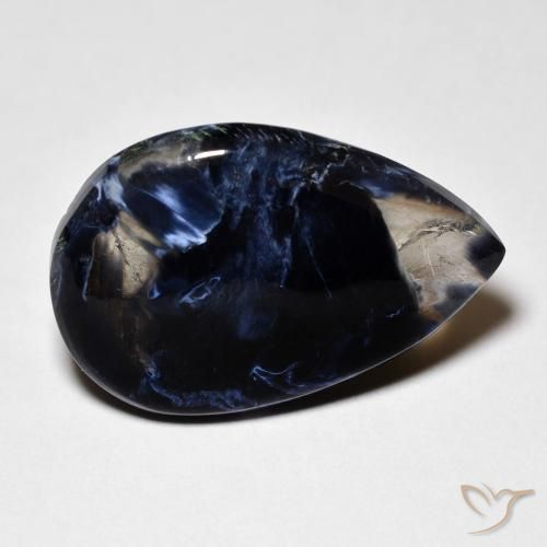 Pietersita Multicolor natural de 8.44 ct, En forma de pera, Transparente