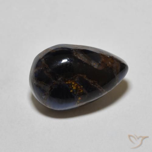 Pietersita Multicolor natural de 4.26 ct, En forma de pera, Opaco