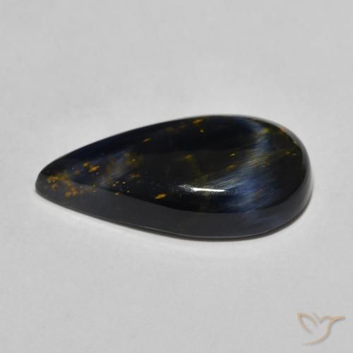 Pietersita Multicolor natural de 3.86 ct, En forma de pera, Opaco