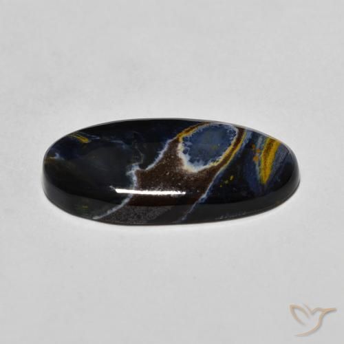 Pietersita Multicolor natural de 4.38 ct, Ovalada, Opaco