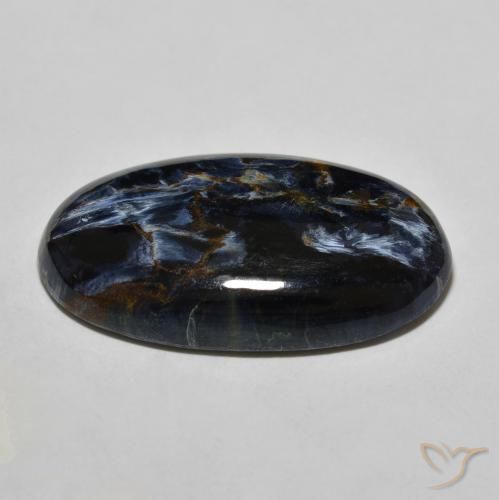 Pietersita Multicolor natural de 12.62 ct, Ovalada, Opaco