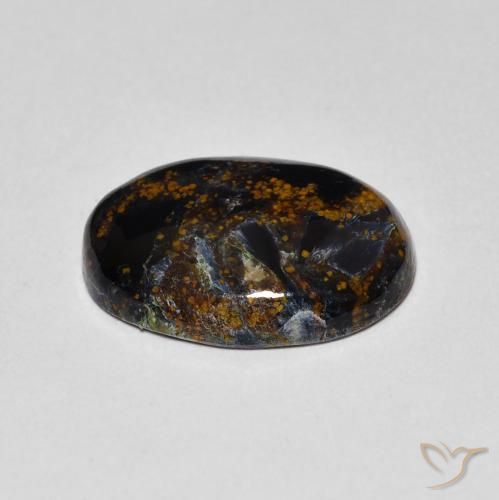 Pietersita Multicolor natural de 4.14 ct, Ovalada, Opaco