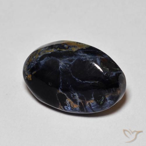 Pietersita Multicolor natural de 5.48 ct, Ovalada, Opaco