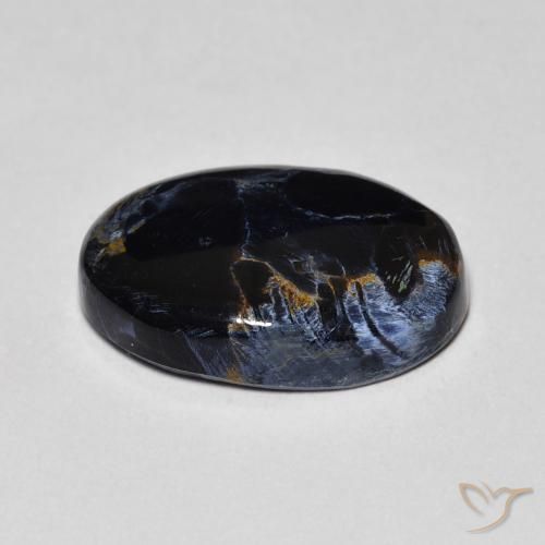Pietersita Multicolor natural de 5.48 ct, Ovalada, Opaco
