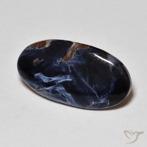 Pietersita Multicolor natural de 5.06 ct, Ovalada, Opaco