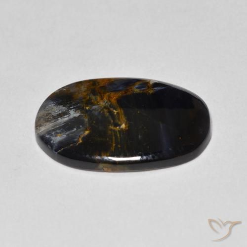 Pietersita Multicolor natural de 4.59 ct, Ovalada, Opaco