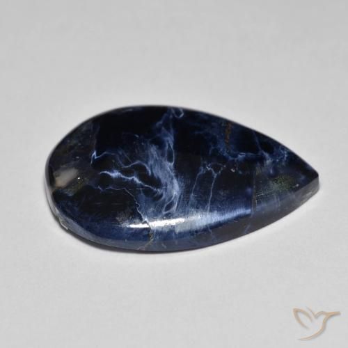 Pietersita Multicolor natural de 8.65 ct, En forma de pera, Opaco