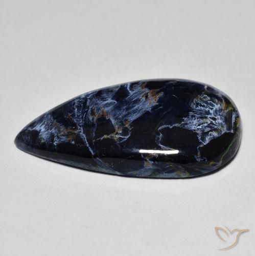 Pietersita Multicolor natural de 11.27 ct, En forma de pera, Opaco