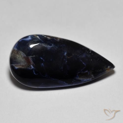 Pietersita Multicolor natural de 8.60 ct, En forma de pera, Opaco