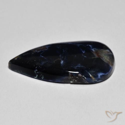 Pietersita Multicolor natural de 8.60 ct, En forma de pera, Opaco