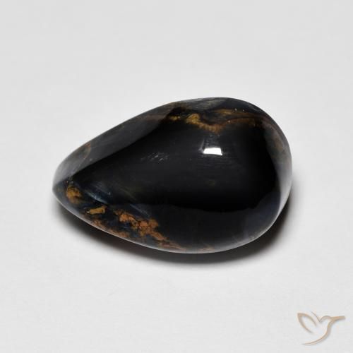 Pietersita Multicolor natural de 4.14 ct, En forma de pera, Opaco