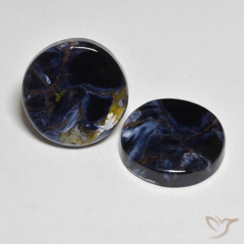 Gemas de Pietersita Multicolor natural de 11.53 ct, Redondo, Opaco