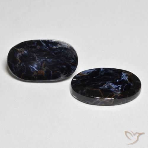 Gemas de Pietersita Multicolor natural de 10.39 ct, Ovalada, Opaco