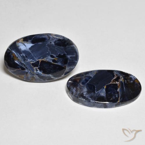 Gemas de Pietersita Multicolor natural de 10.09 ct, Ovalada, Opaco
