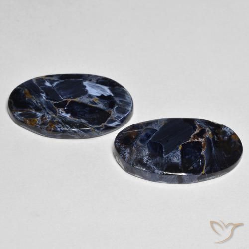 Gemas de Pietersita Multicolor natural de 10.09 ct, Ovalada, Opaco