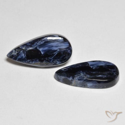Gemas de Pietersita Multicolor natural de 7.17 ct, En forma de pera, Opaco