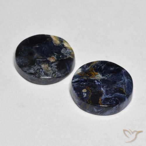 Gemas de Pietersita Multicolor natural de 4.46 ct, Redondo, Opaco
