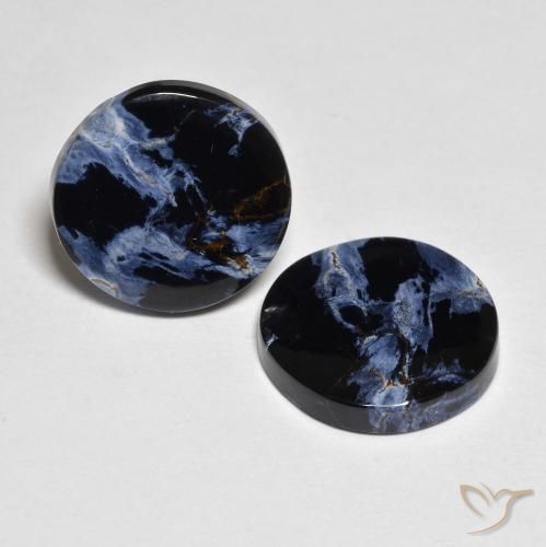 Gemas de Pietersita Multicolor natural de 9.87 ct, Redondo, Opaco