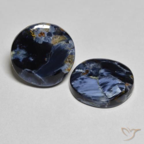 Gemas de Pietersita Multicolor natural de 7.02 ct, Redondo, Opaco