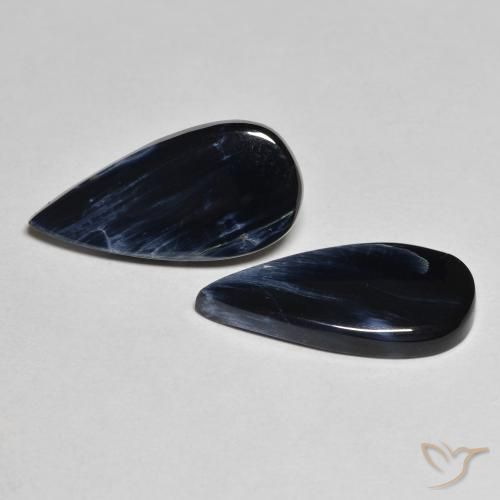Gemas de Pietersita Multicolor natural de 7.63 ct, En forma de pera, Opaco