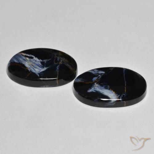 Gemas de Pietersita Multicolor natural de 10.22 ct, Ovalada, Opaco