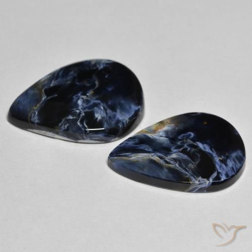 Gemas de Pietersita Multicolor natural de 10.28 ct, En forma de pera, Opaco