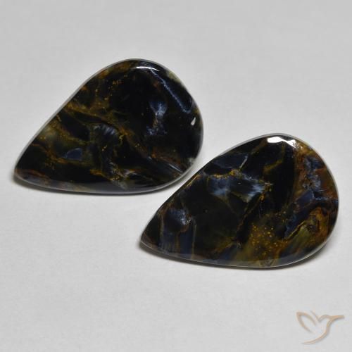 8.64ctw Natural Multicolor Pietersita, En forma de pera, Opaco